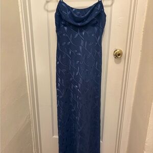 Vintage Algo Strapless Blue Dress